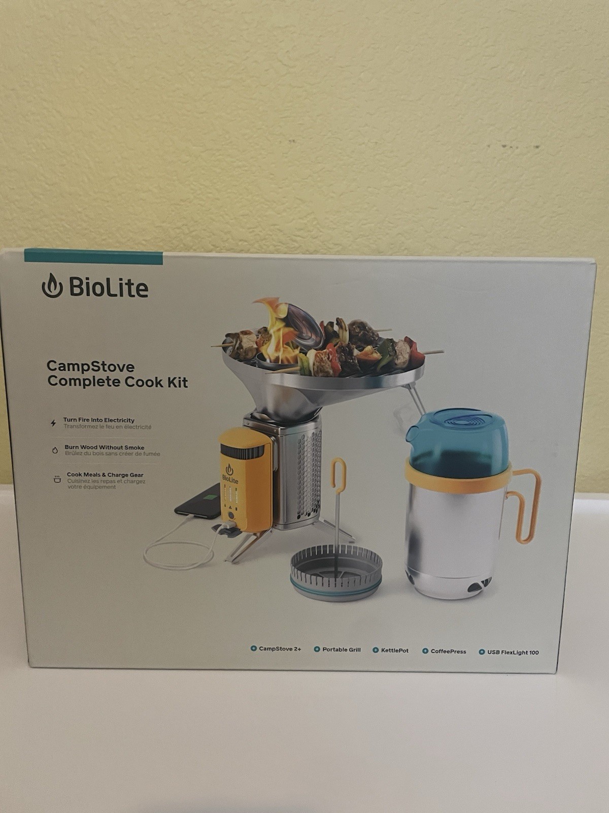 BioLite CampStove Complete Cook Kit Wood Stove System w/ Grill KettlePot