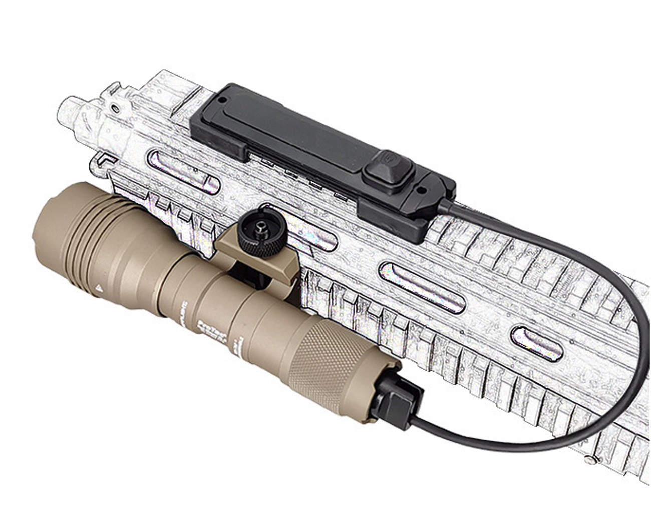 ProTac HL-X LED Flashlight Rail Mount Candela Tactical Weaponlight 1000 Lumens