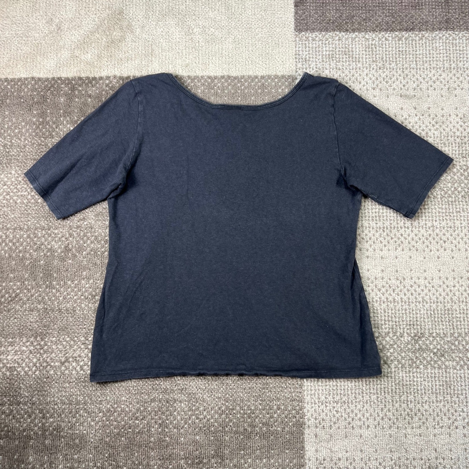 Patagonia Womens M Gray Scoop Neck Short Sleeve T-Shirt Organic Cotton Blend