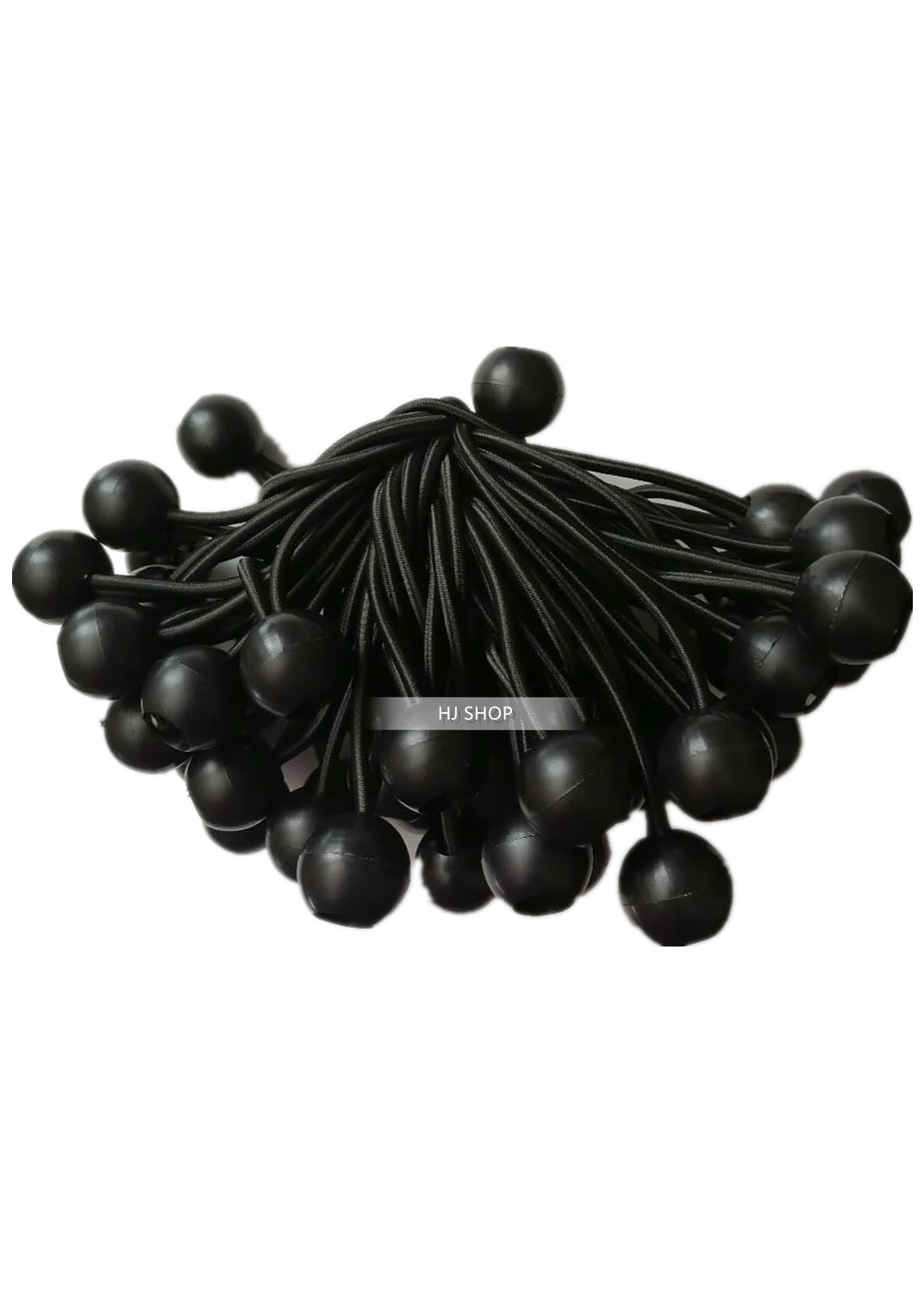 4″ Inch Black Ball Bungee Bungie Cord Canopy Tarp Tie Downs Straps New