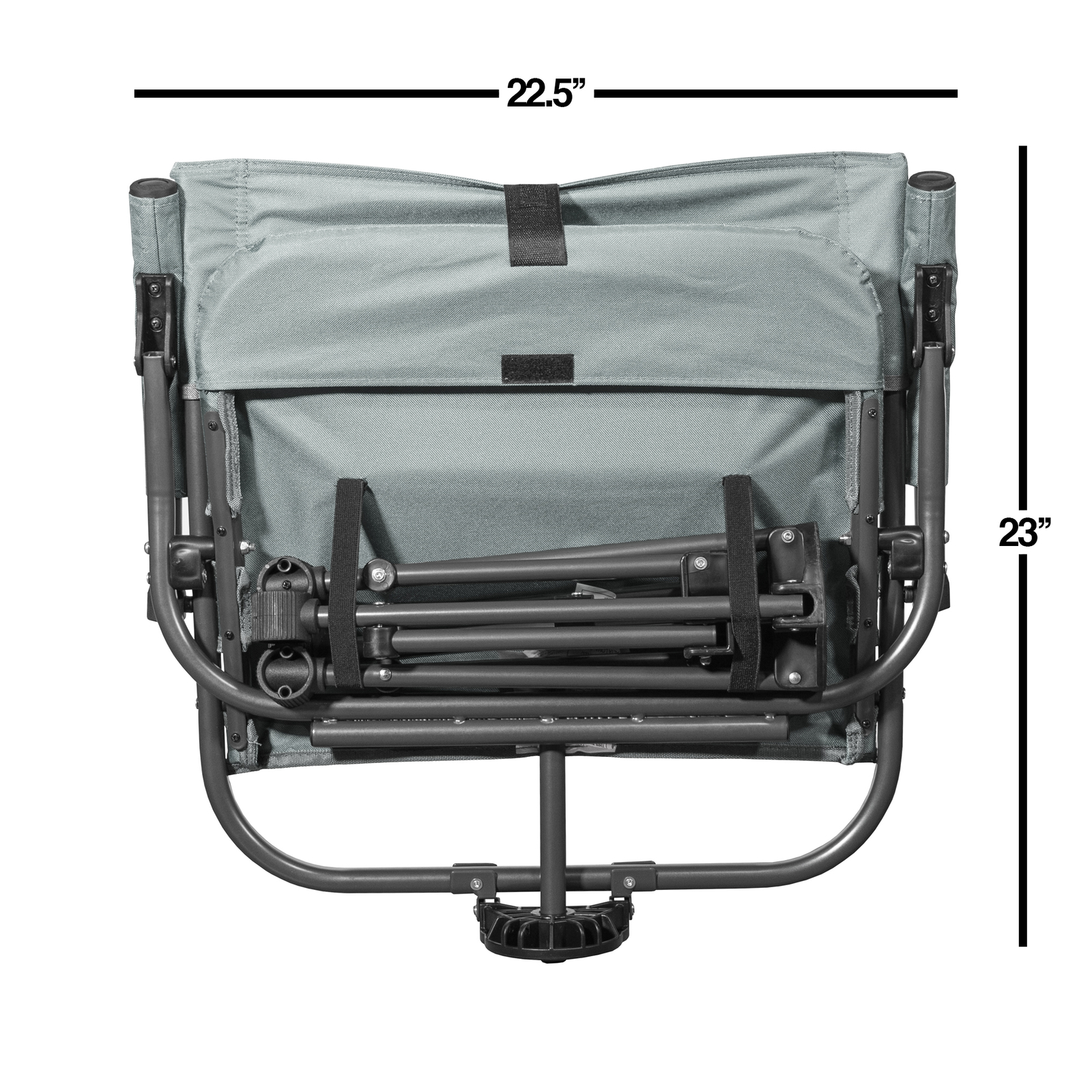 Zenithen Portable Lawn Swivel Camping Bag Chair w/ Arms, Smoke Gray