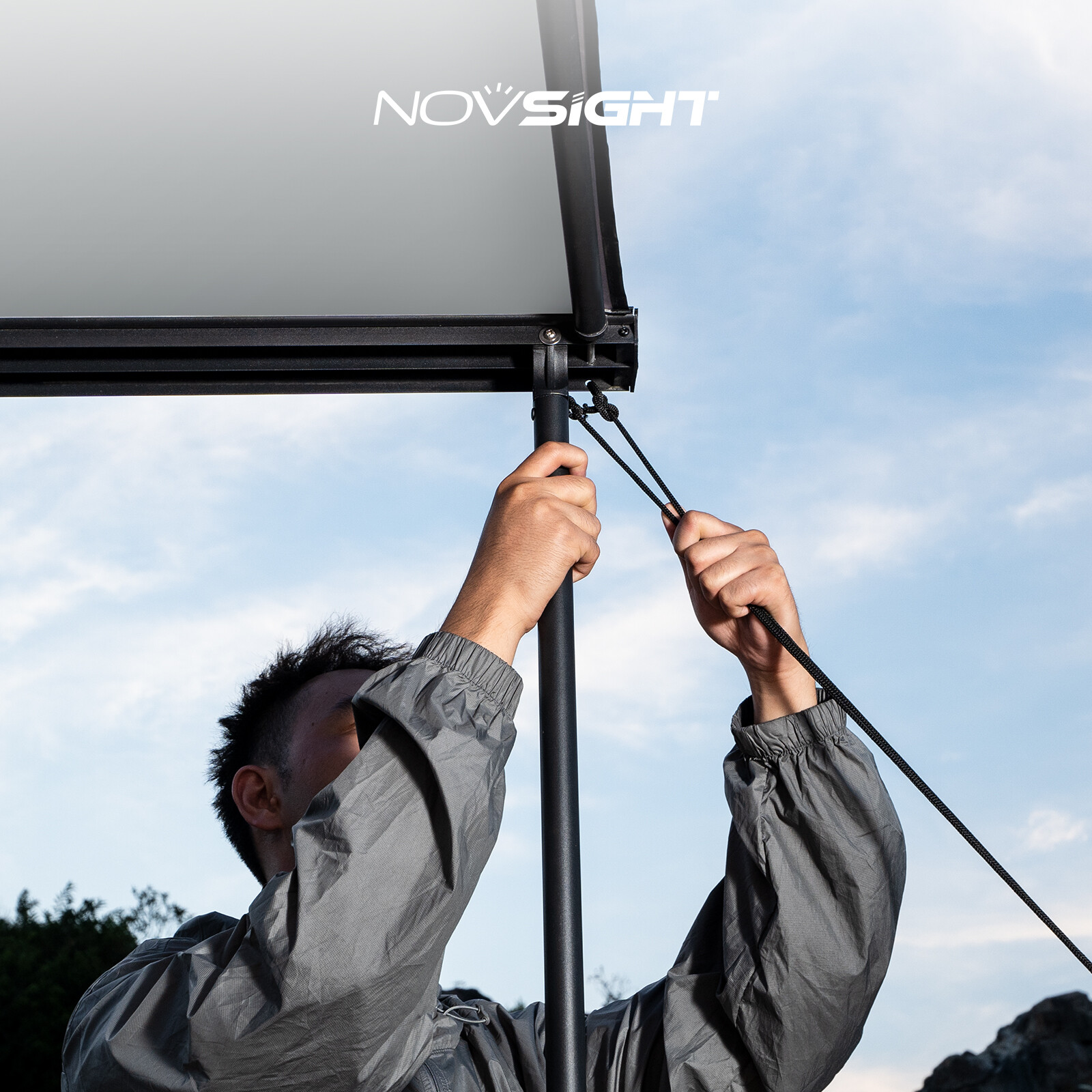 5.2X8.2′ NOVSIGHT Car Side Awning SUV Rooftop Tent Sunshade for Outdoor Camping