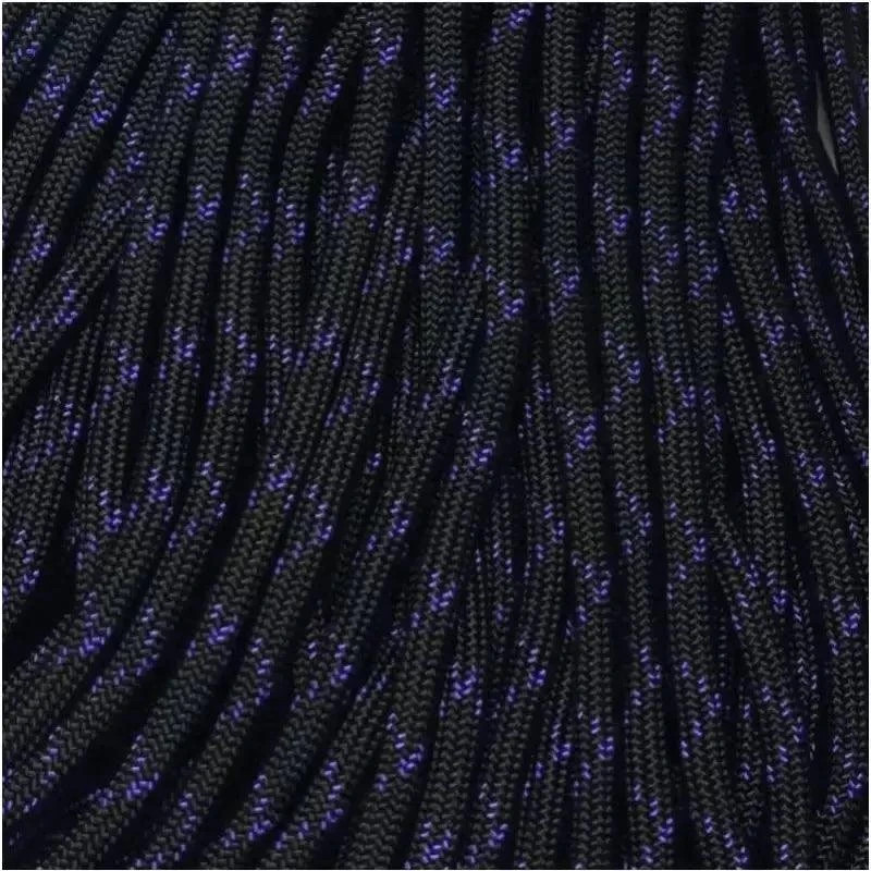 550 Paracord Black with Acid Purple X Made in the USA Nylon/Nylon (100 ft)