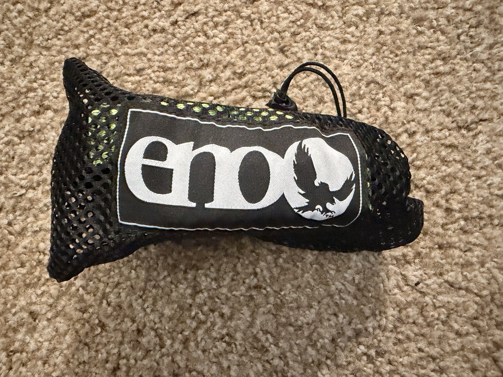 ENO Atlas Chroma Portable Camping Hammock Black Green Solid Unisex Adults