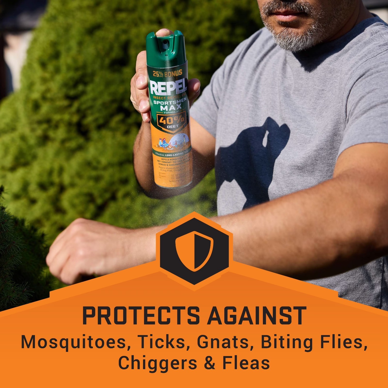 Repel Insect Repellent Sportsmen Max Formula 40% DEET Aerosol Value Pack, 2 Cans