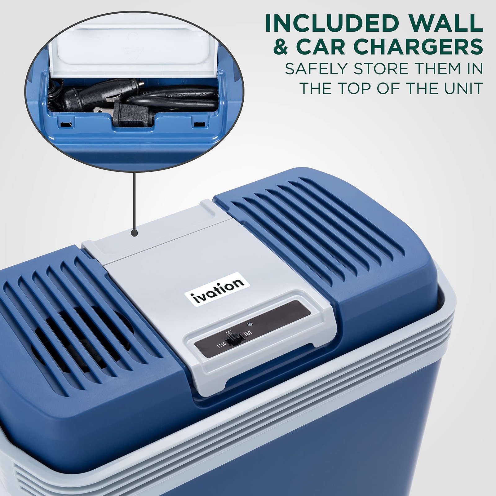 Electric Cooler & Warmer, Portable Thermoelectric Fridge w/Handle