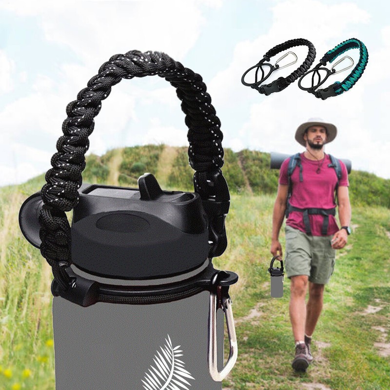 Cup Holder Water Bottle Handle Strap Fits Wide Mouth Paracord For Hydro Flask