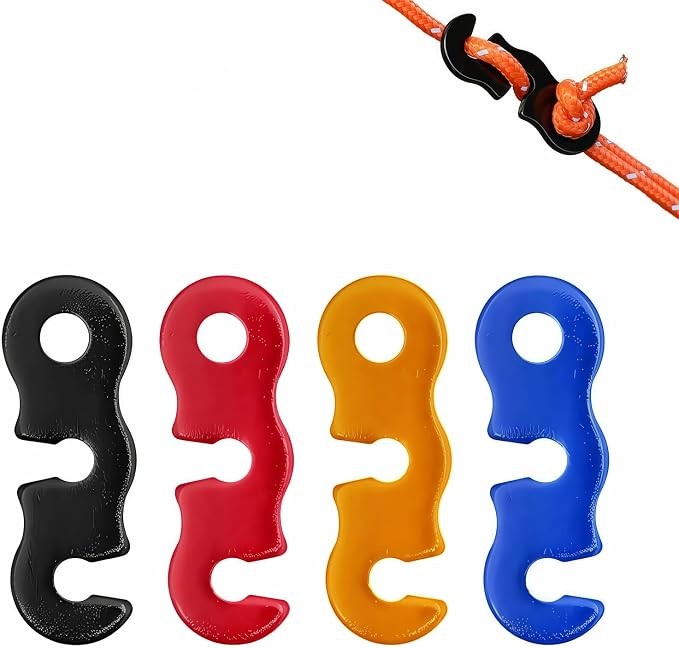 Btolin Three Eye Wind Rope Buckle,3-Hole Aluminum Guyline Tensioner, Lightweight