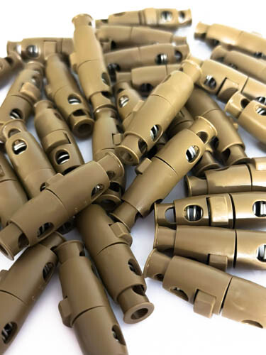 ITW Nexus Double Hole Rotating Detachable Cordloc Cord Lock Stopper Coyote Brown