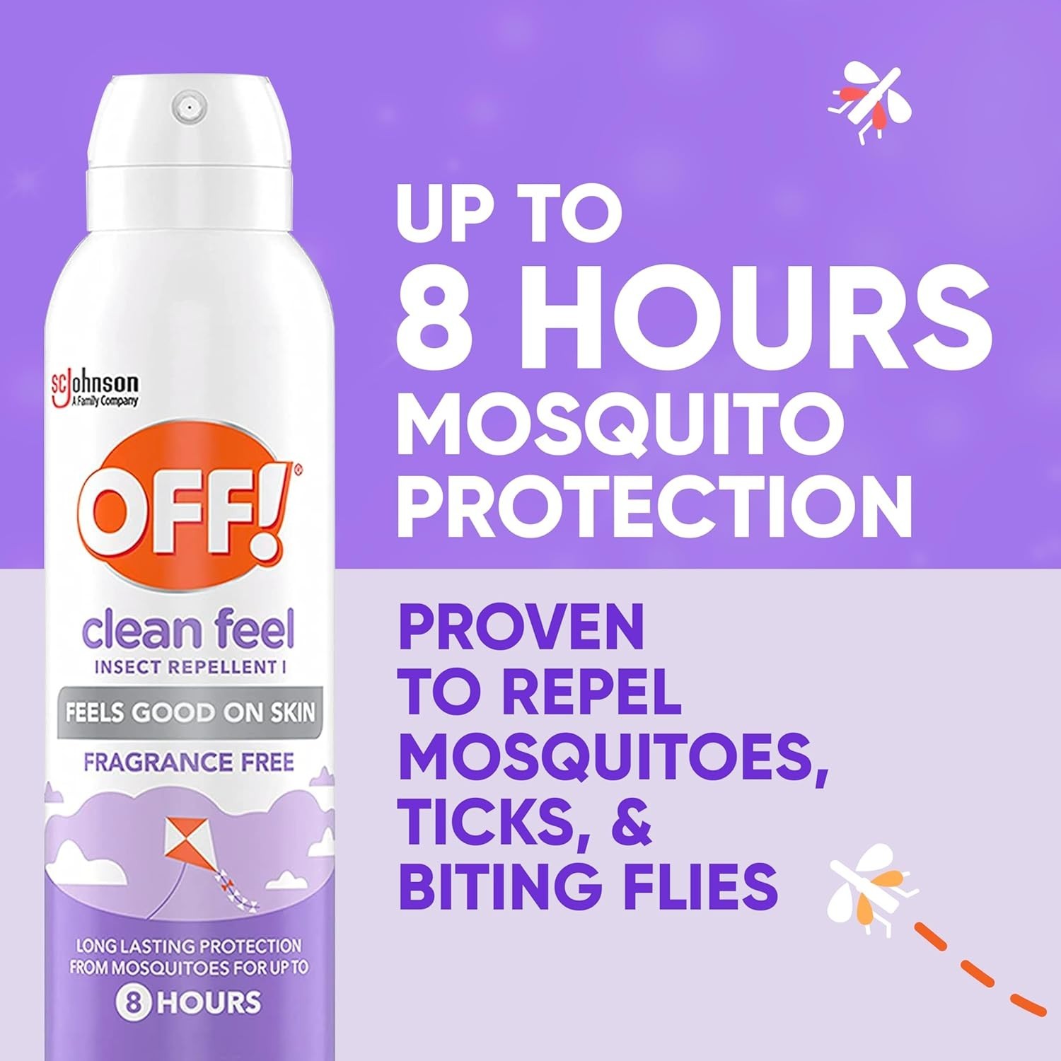 OFF! Clean Feel Insect Repellent Aerosol with 20% Picaridin, Bug Spray 5 oz