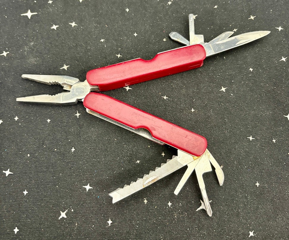 Vintage South Band 9n1 Multi Tool Folding In Red Case Pliers,Knife ETC China