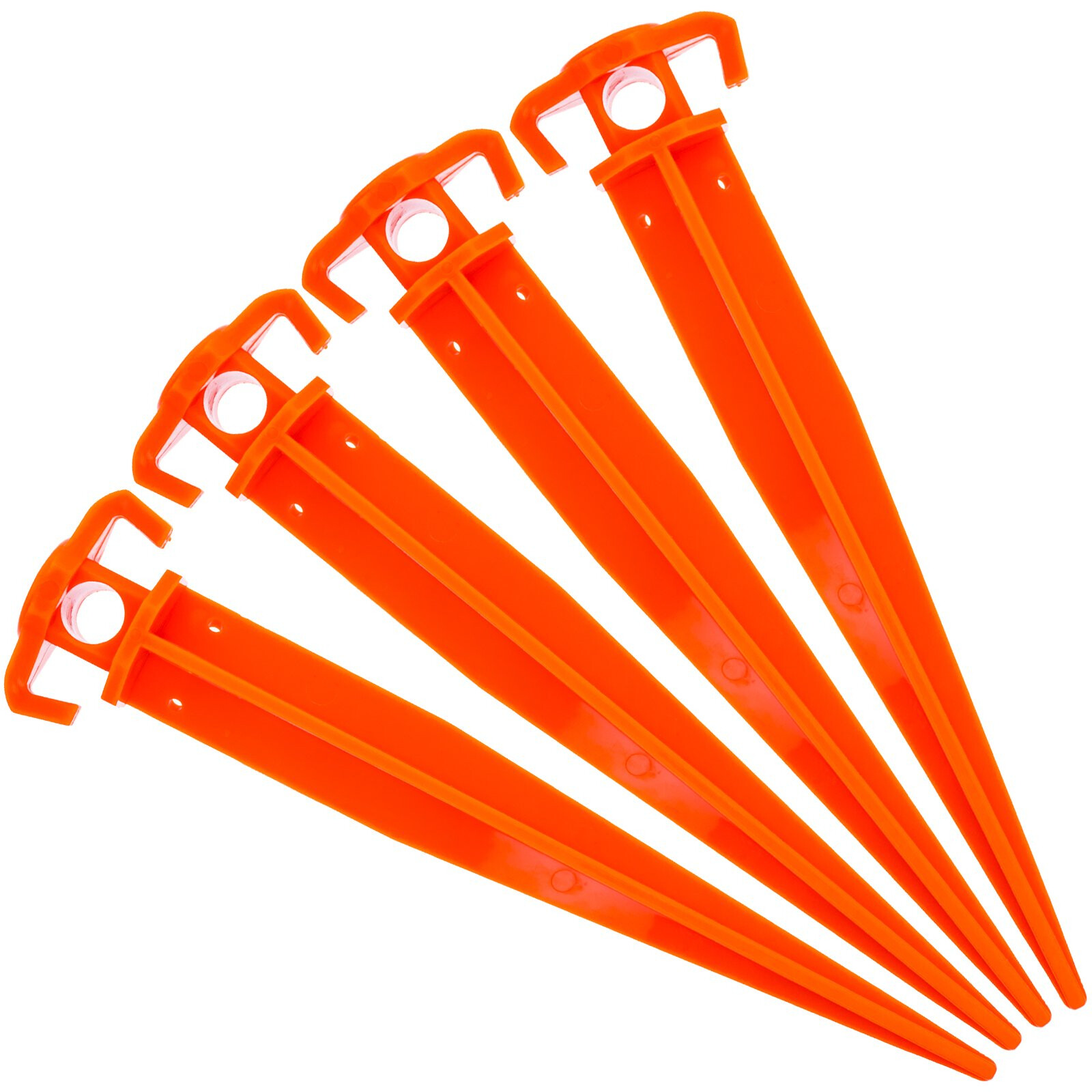 ASR Outdoor Orange Heavy Duty ABS Plastic Tent Stakes Ground Anchor (2 Sizes)