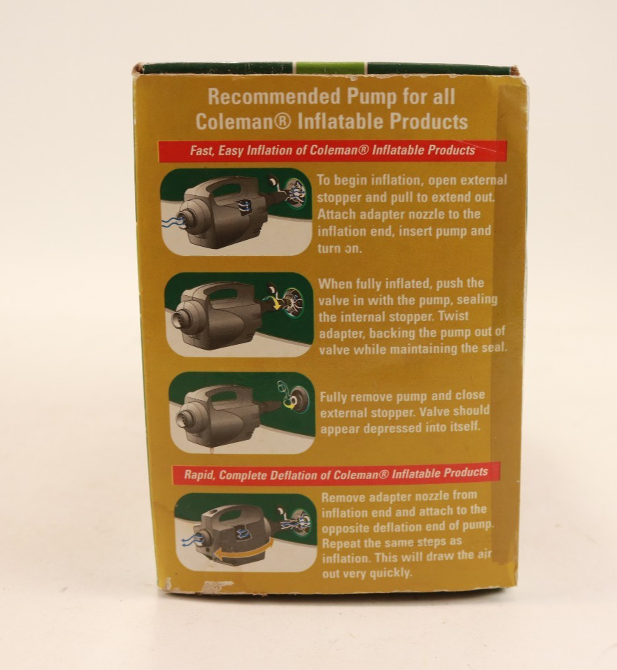 Coleman Electric QuickPump Air Pump New Open Box 120V Fast Inflate/Deflate
