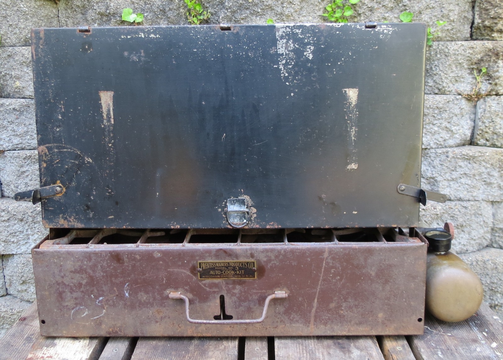 Prentiss Wabers Auto Cook Kit Camping Cookstove Vintage MODEL 3 – Rare UNTESTED