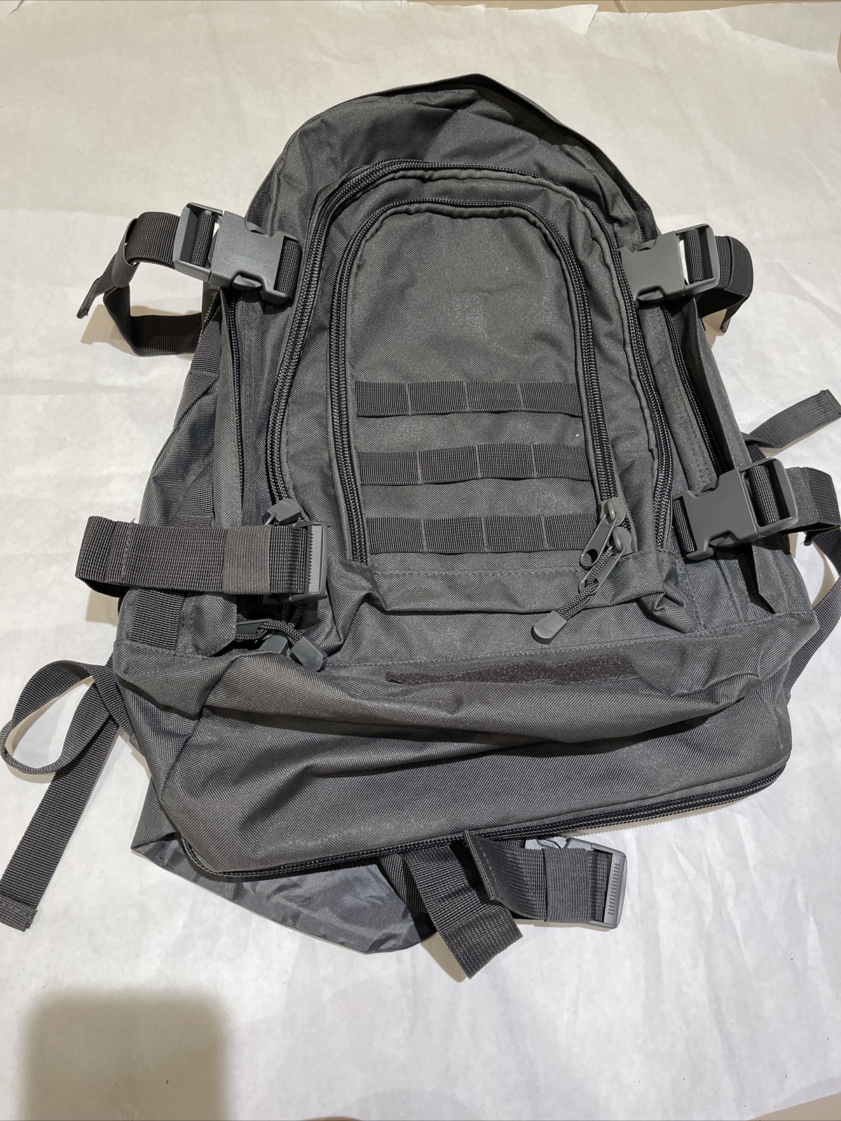 wolfTactix 39-64L Expandable Tactical Backpack Dark Gray Multi Compartments NEW