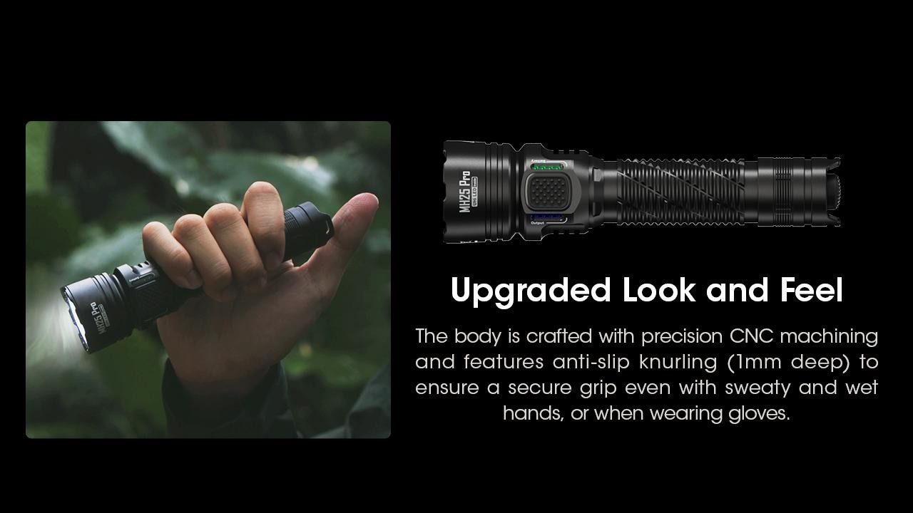 Nitecore MH25 PRO Multitask Hybrid Series Rechargeable Flashlight -3300 lumens w