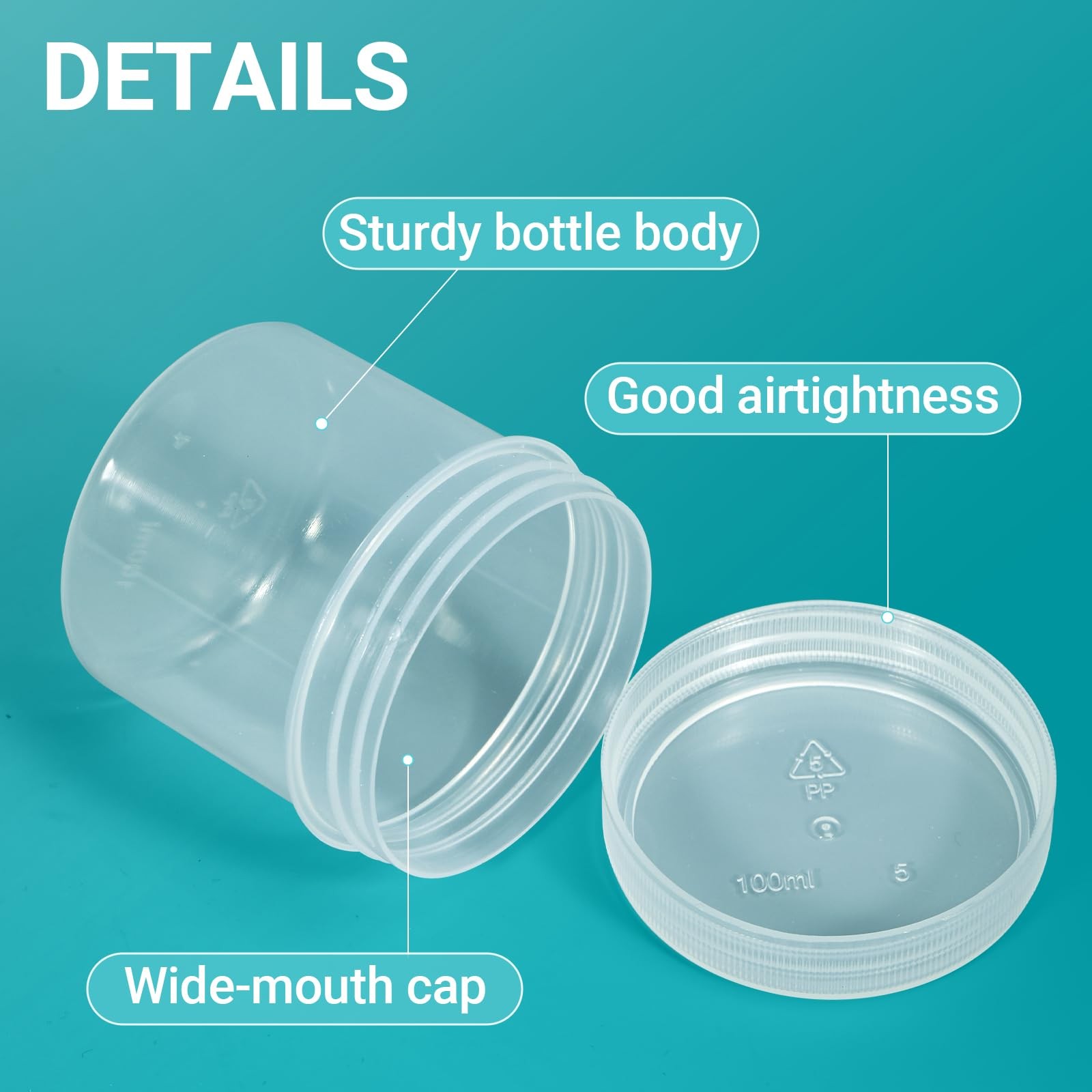 1 oz Wide Mouth Lab Reagent Bottles, Laboratory Grade Chemical Container, Sea…