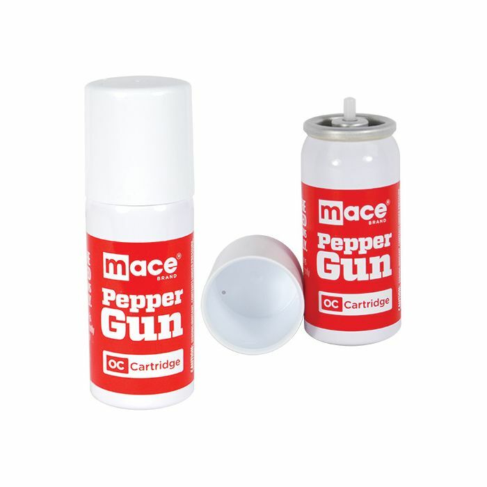 2 Mace POLICE PEPPER GUN Spray REFILL OC Cartridge Dual Pack Kit 4″ INVISIBL DYE