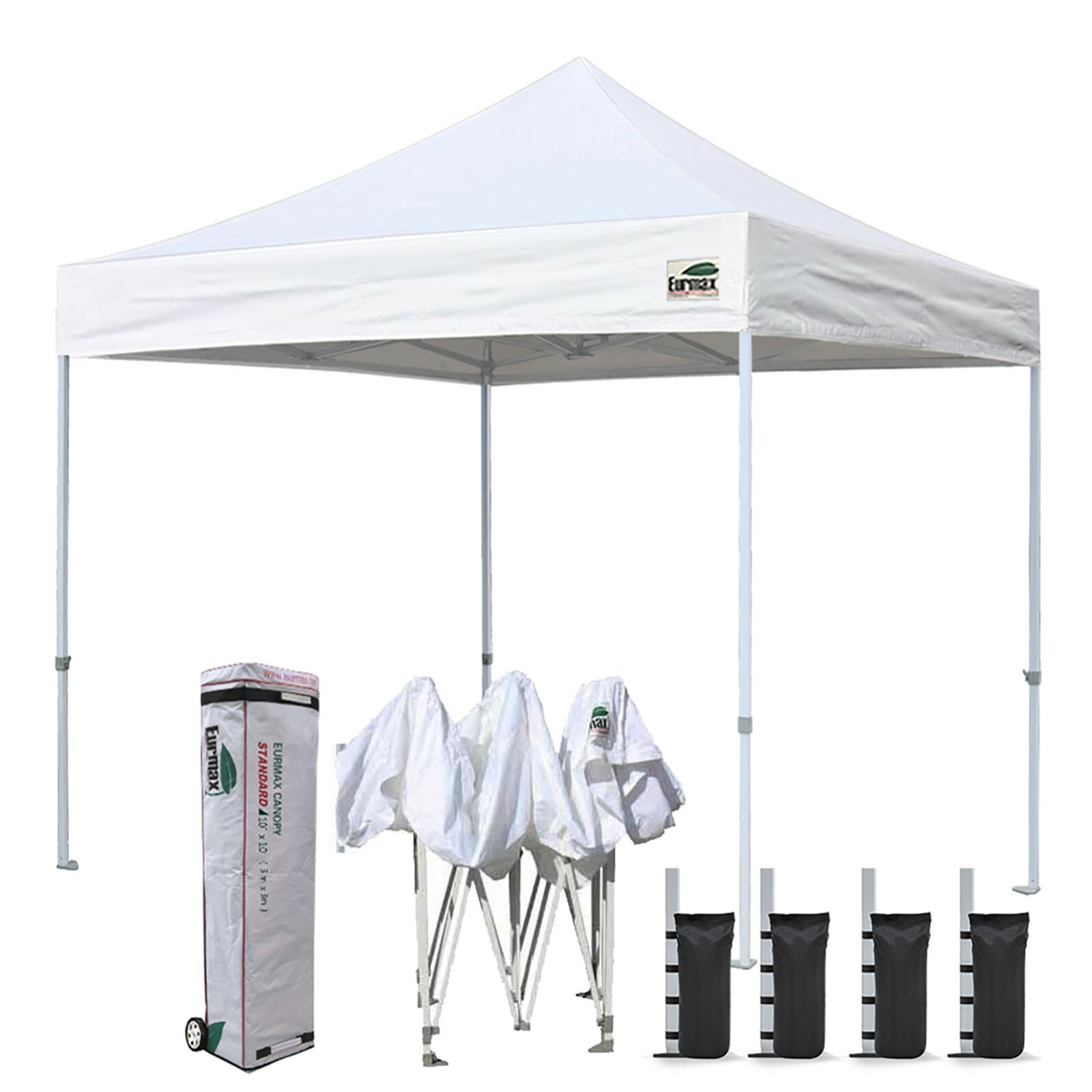 Euemax 10×10 EZ Pop Up Canopy 10×10 Outdoor Party Camping Tent Instant Shade