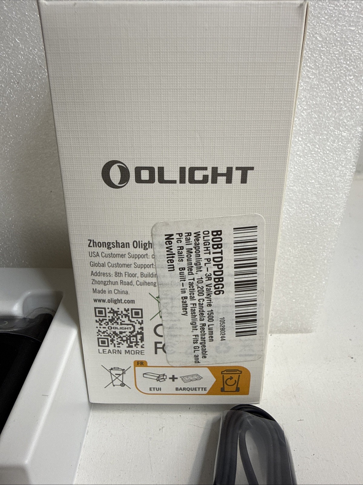 Olight PL-3R Valkyrie 1500Lm Rechargeable Tactical Light, Rail-Mount Weaponlight