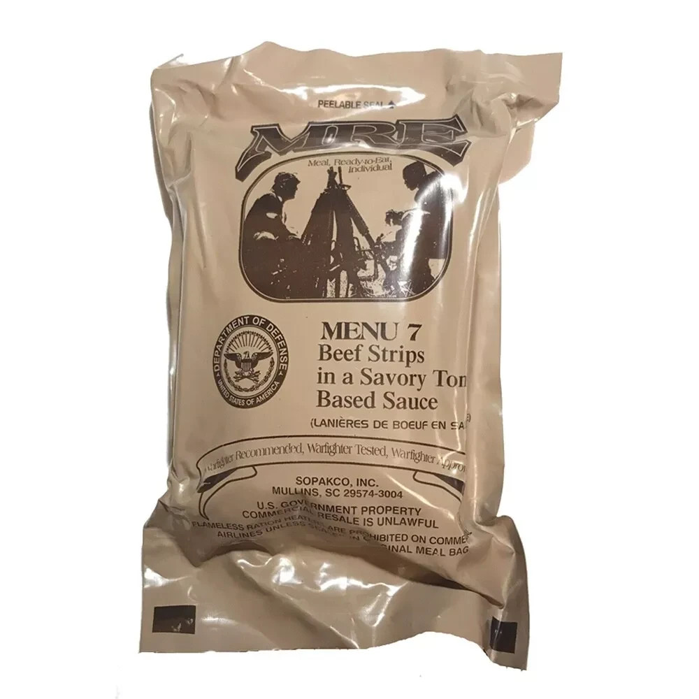 MRE U.S. Military Ready to Eat Choose your own meal menus 1-12 Test Date 2025