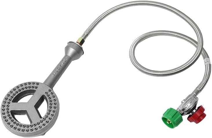 COOKAMP Cast Iron Propane Burner Head 60000 BTU with Brass Fitting Orifice (SH12
