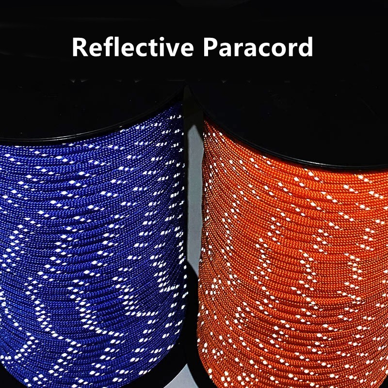 328ft multifunctional 550 Reflective Paracord Type III 7 Strand Cord Rope 4mm