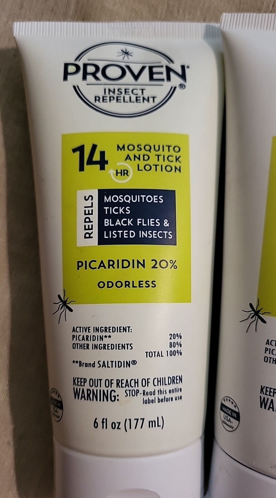 2 Proven Insect Repels Mosquito,Tick,Black Flies PICARIDIN 20% Odorless Lotion