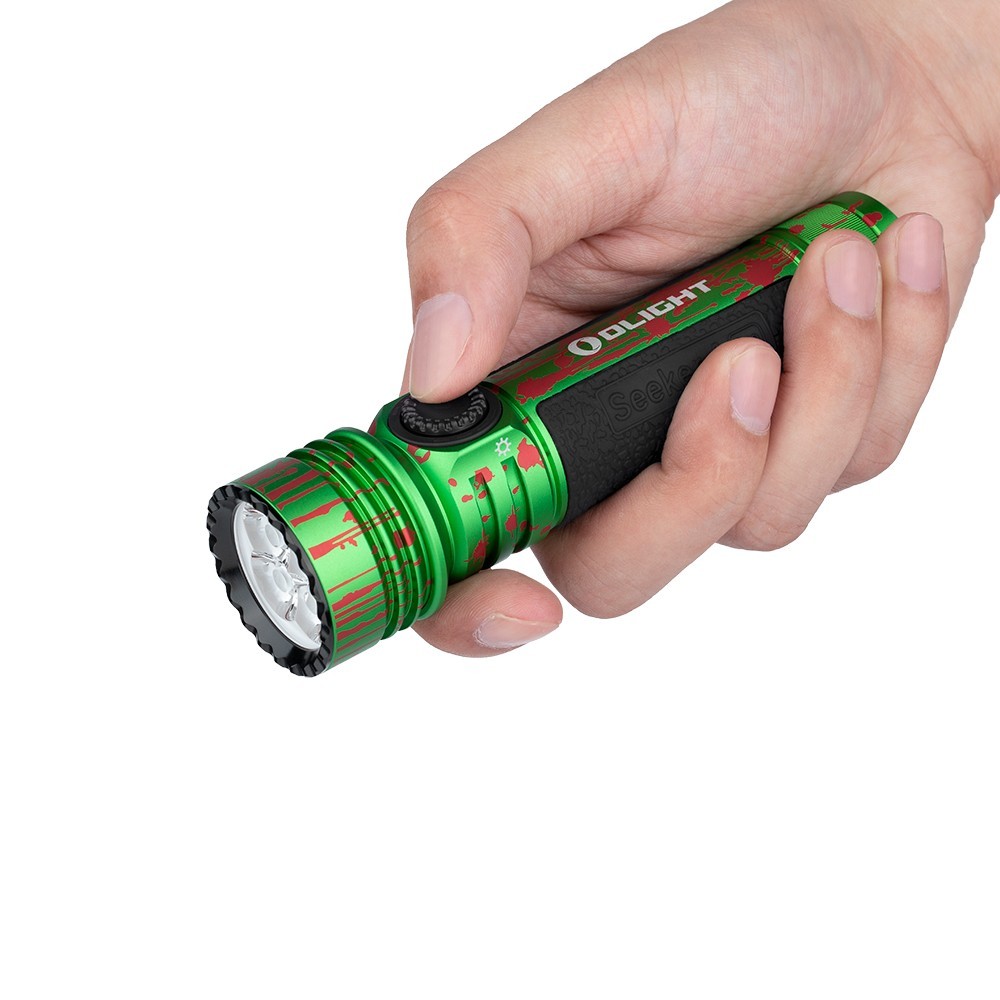 Olight Seeker 4 Pro Zombie Green Flashlight, Versatile Holster, 4600 Lumens, CW