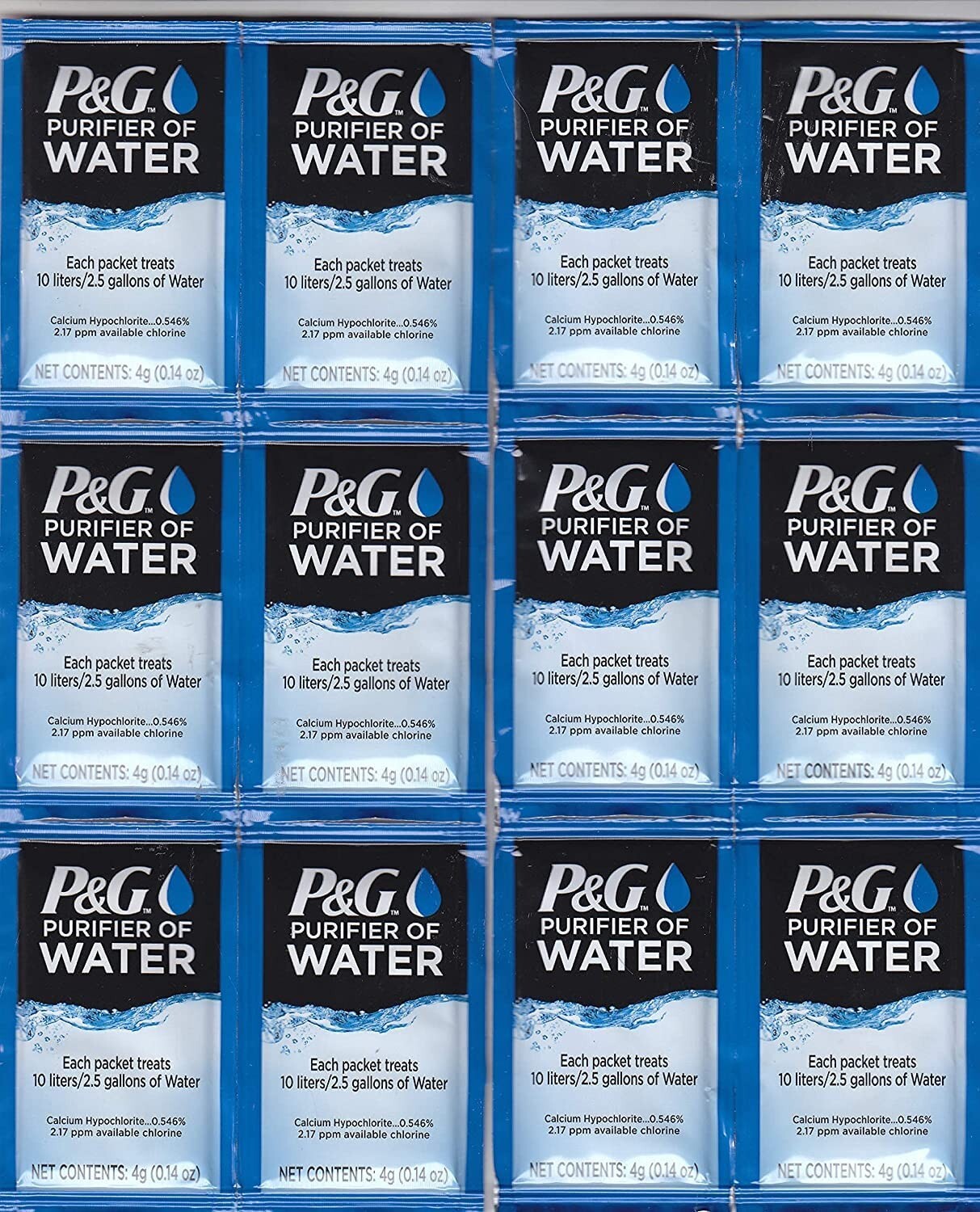 P & G Purifier of Water (12 pack) Water Purifier Packets (Expires July 2027)