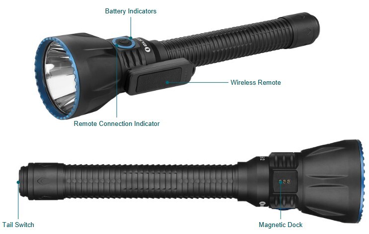 Olight Javelot Turbo 2 Black 1500 Meters Long Range Flashlight, 1800 Lumens