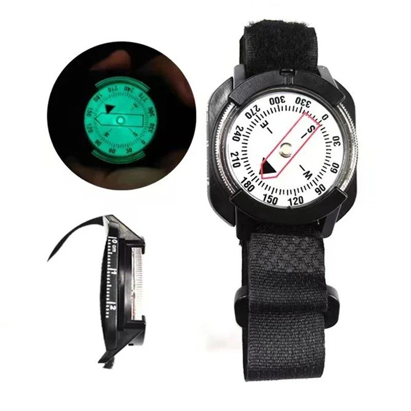 Scuba Diving Wrist Compass Luminous Waterproof Navigation Wristband Compass Tool