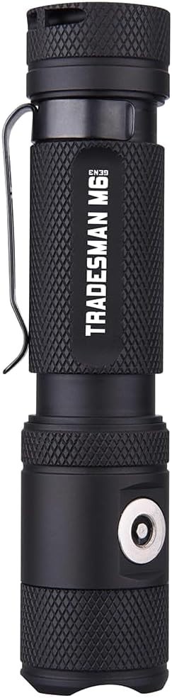 PowerTac M6 GEN3 Tradesman 2,030 Lumen Magnetic Tail Cap EDC Rechargeable Light