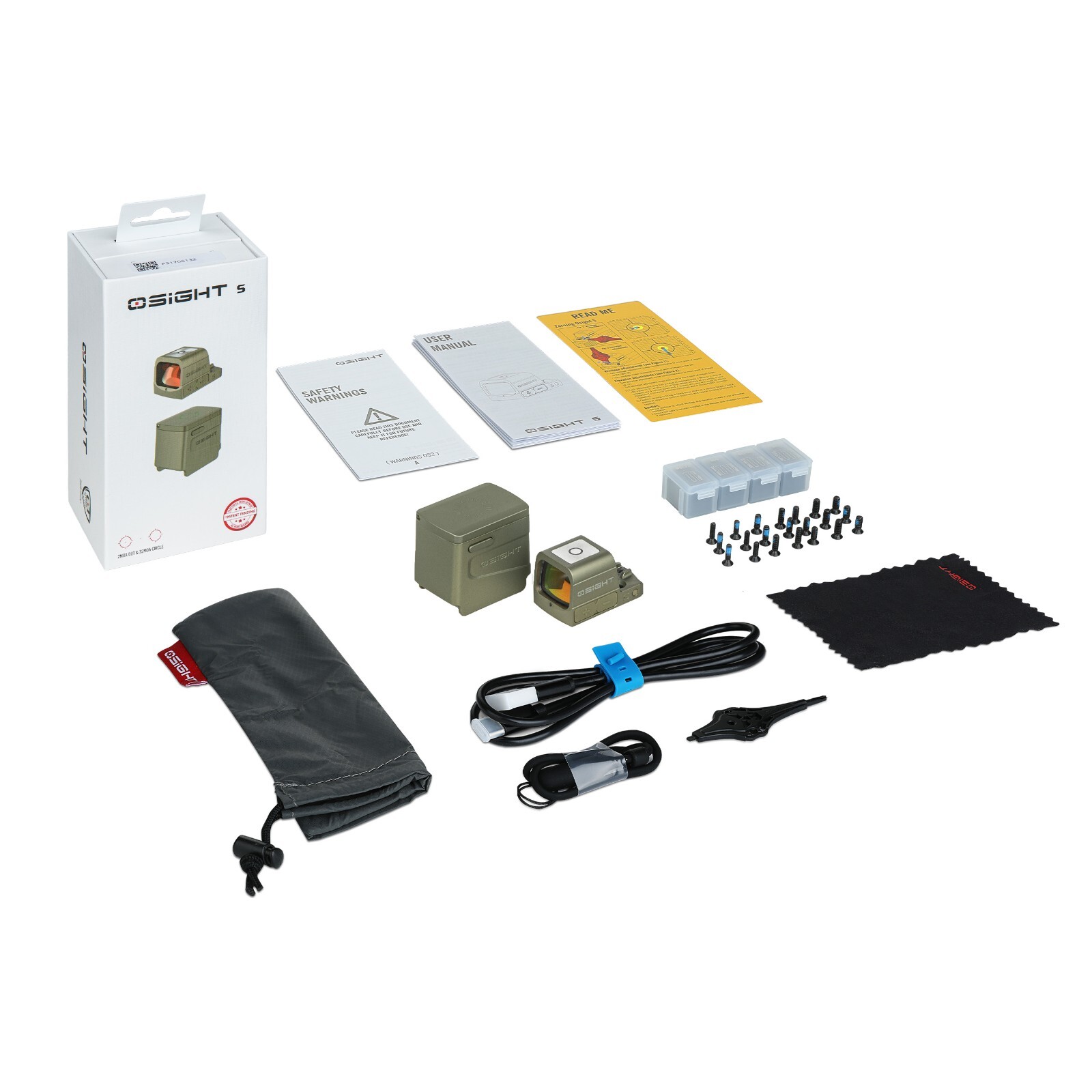 Olight Osight S 2 MOA Dot/32 MOA Circle, OAL Material, Red 2 MOA Dot, Olive Gree
