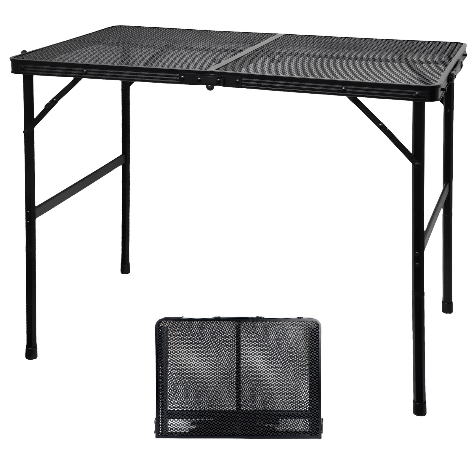 Folding Camping Grill Table, Outdoor Metal Table. Foldable, Portable