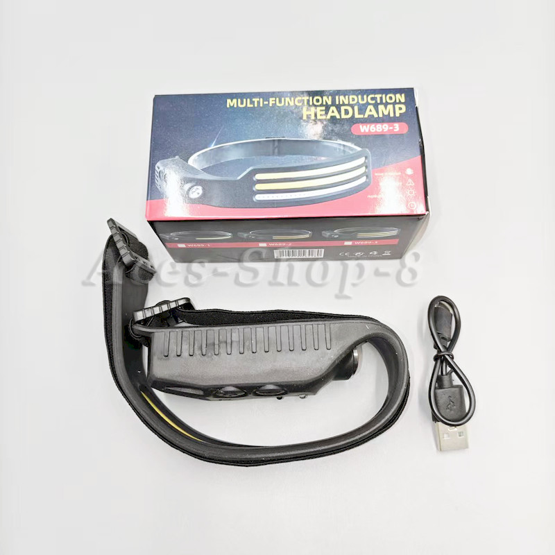 1PCS NEW COB LED Headlamp USB Rechargeable Headlight Head Band Torch Work Light