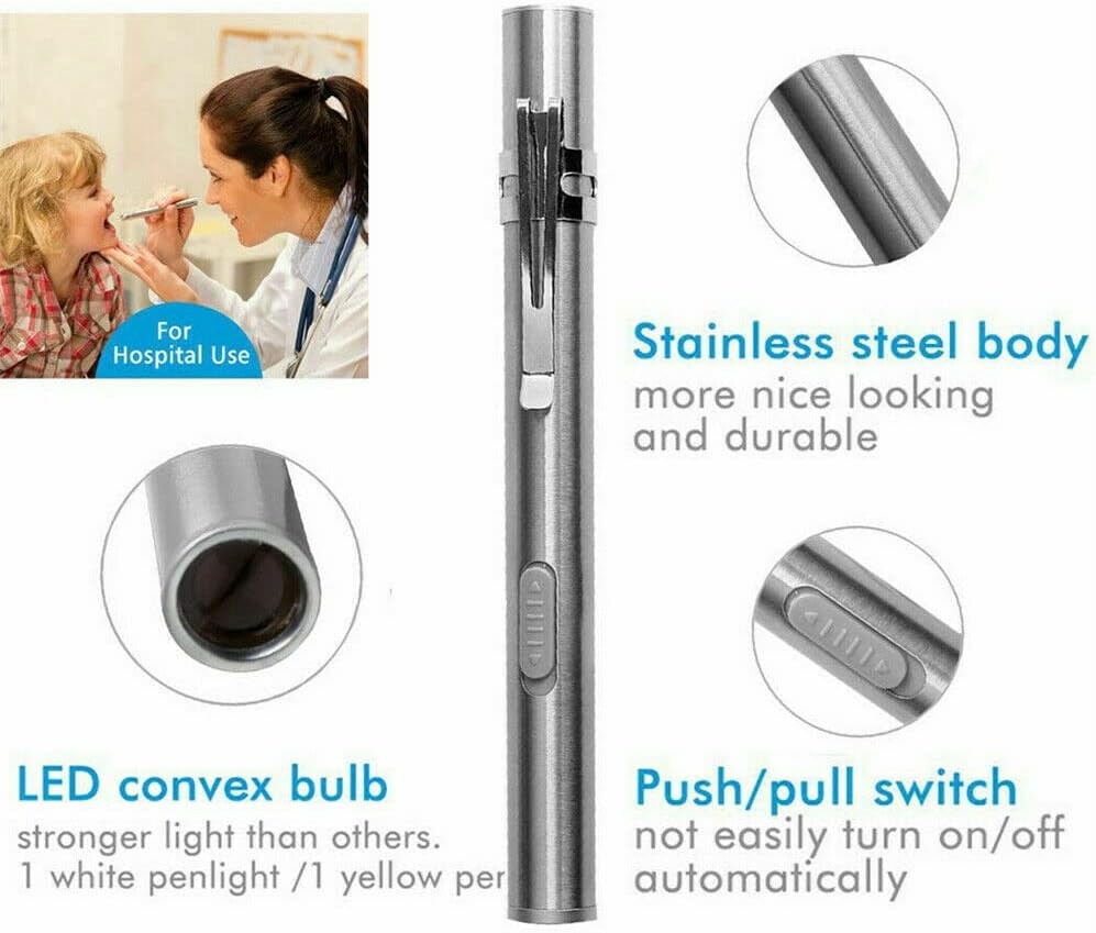 1-200 LED USB RECHARGEABLE MINI FLASHLIGHT Stainless Steel Pen Light 1000 Lumens