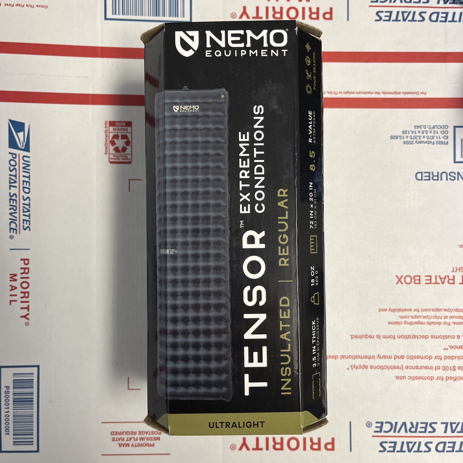 Nemo Tensor Extreme Conditions Ultralight Insulated Sleeping Pad 72″x20″ NEW