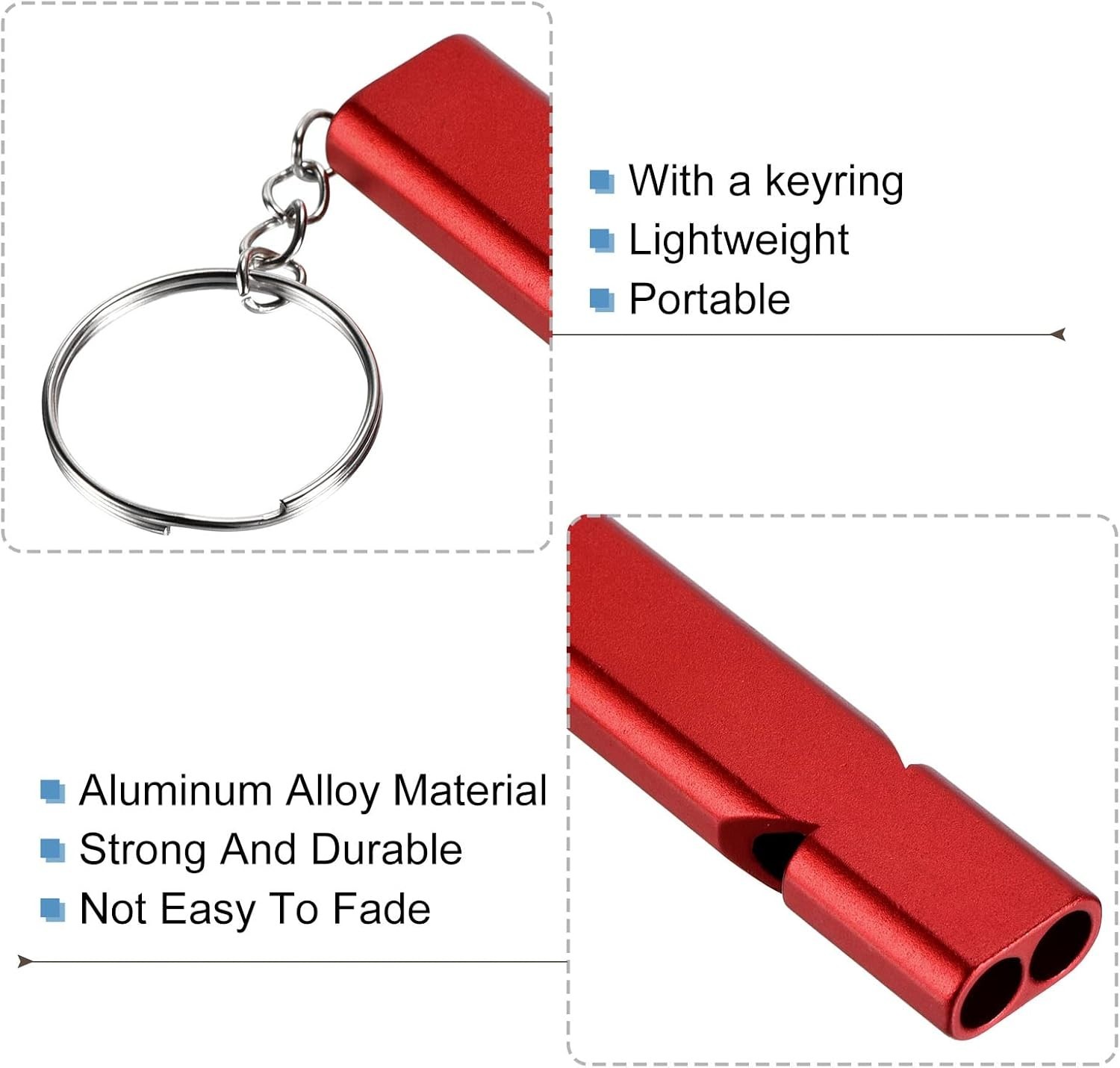 20 Pcs 120db Loud Emergency Survival SOS Whistle Camping Hiking Keychain Outdoor