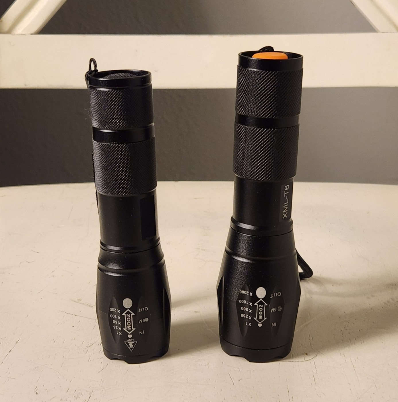 2 Pack Tactical Flashlight XML-T6 LED Zoomable Military Torch Light Unbranded