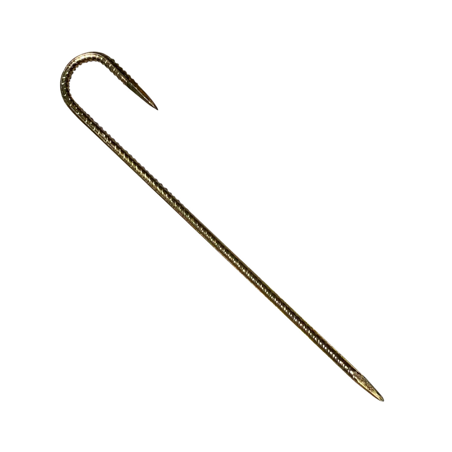 Sandbaggy 16″ J Hook Rebar Stakes – Galvanized Steel – 5/16″ Diameter