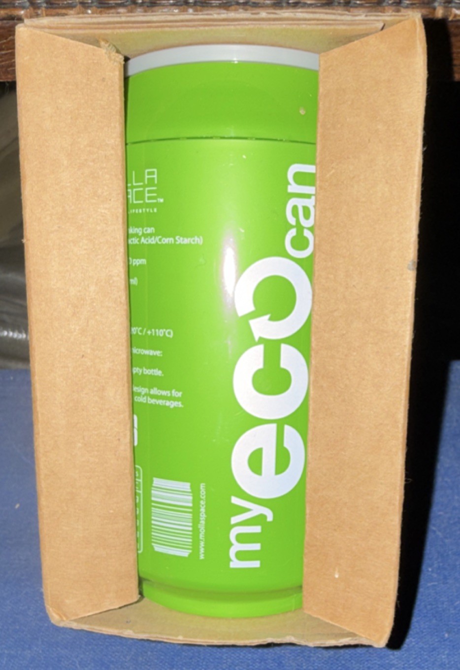 Molla Space my eco can Green 280ml Biodegradable PLA BPA-Free Bottle