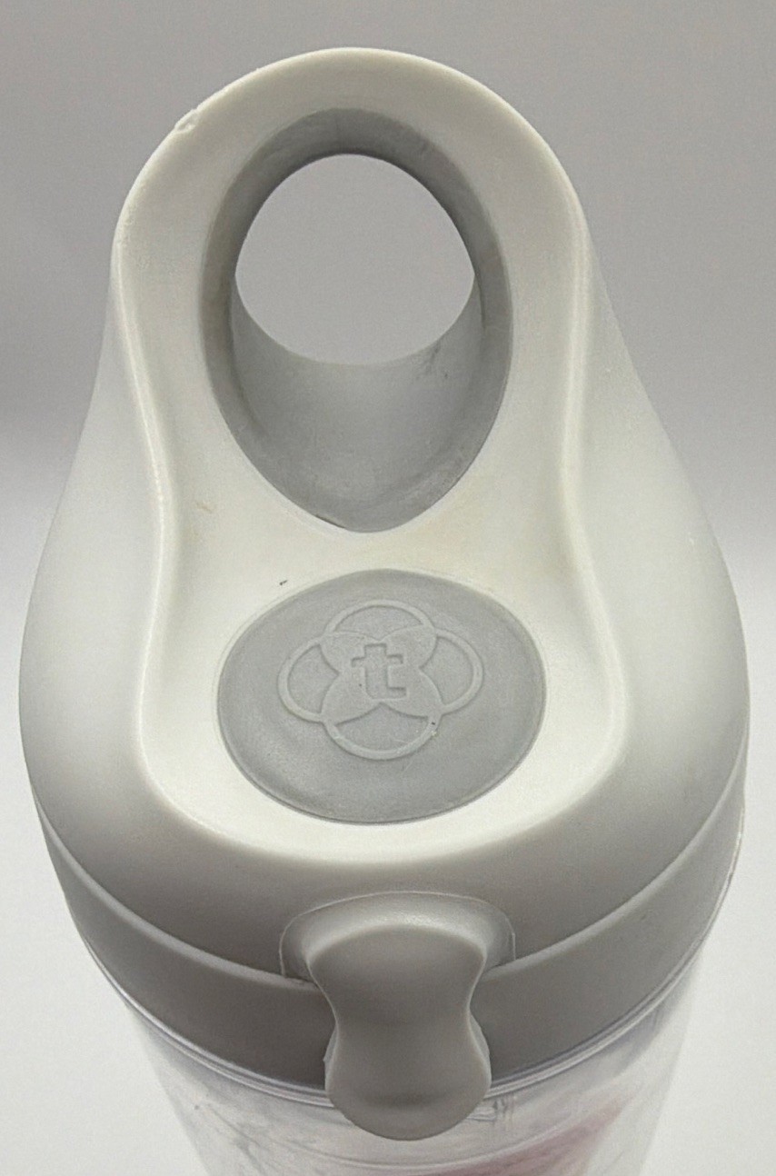 Tervis 24 oz Clear Double-Wall Plastic Water Bottle Flip Lock Lid Straw Emoji
