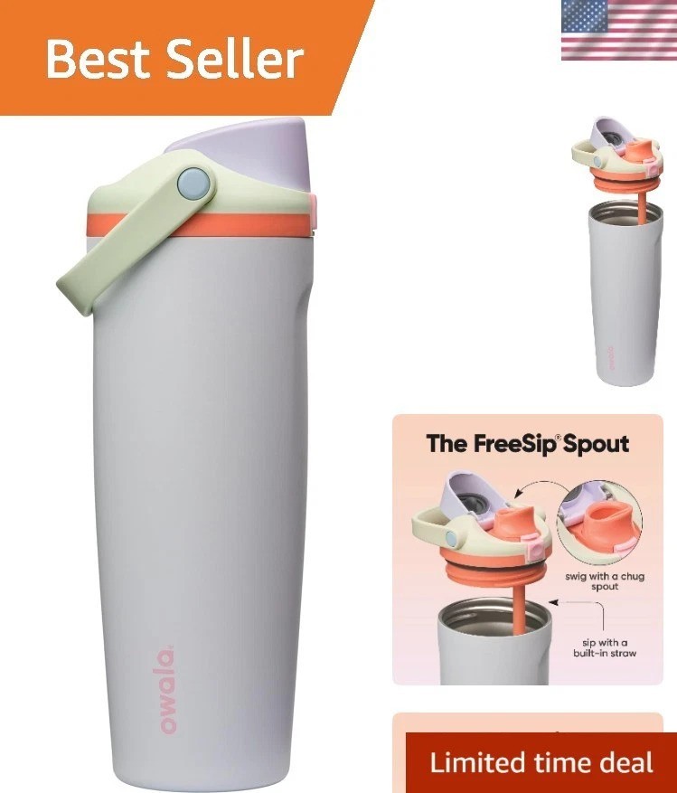 Elegant 30oz Insulated Water Bottle with Built-in Straw for Active Lifestyles