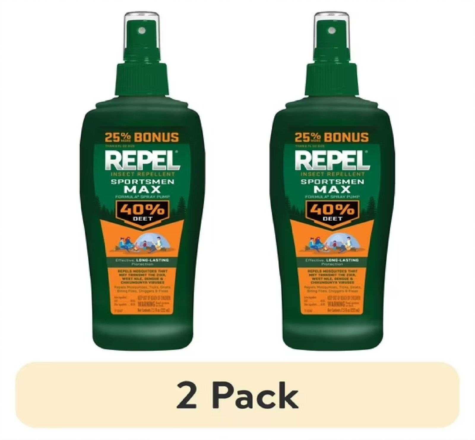 Repel Sportsmen Max Pump Spray Insect Repellent 7.5 ounce 2 Pack
