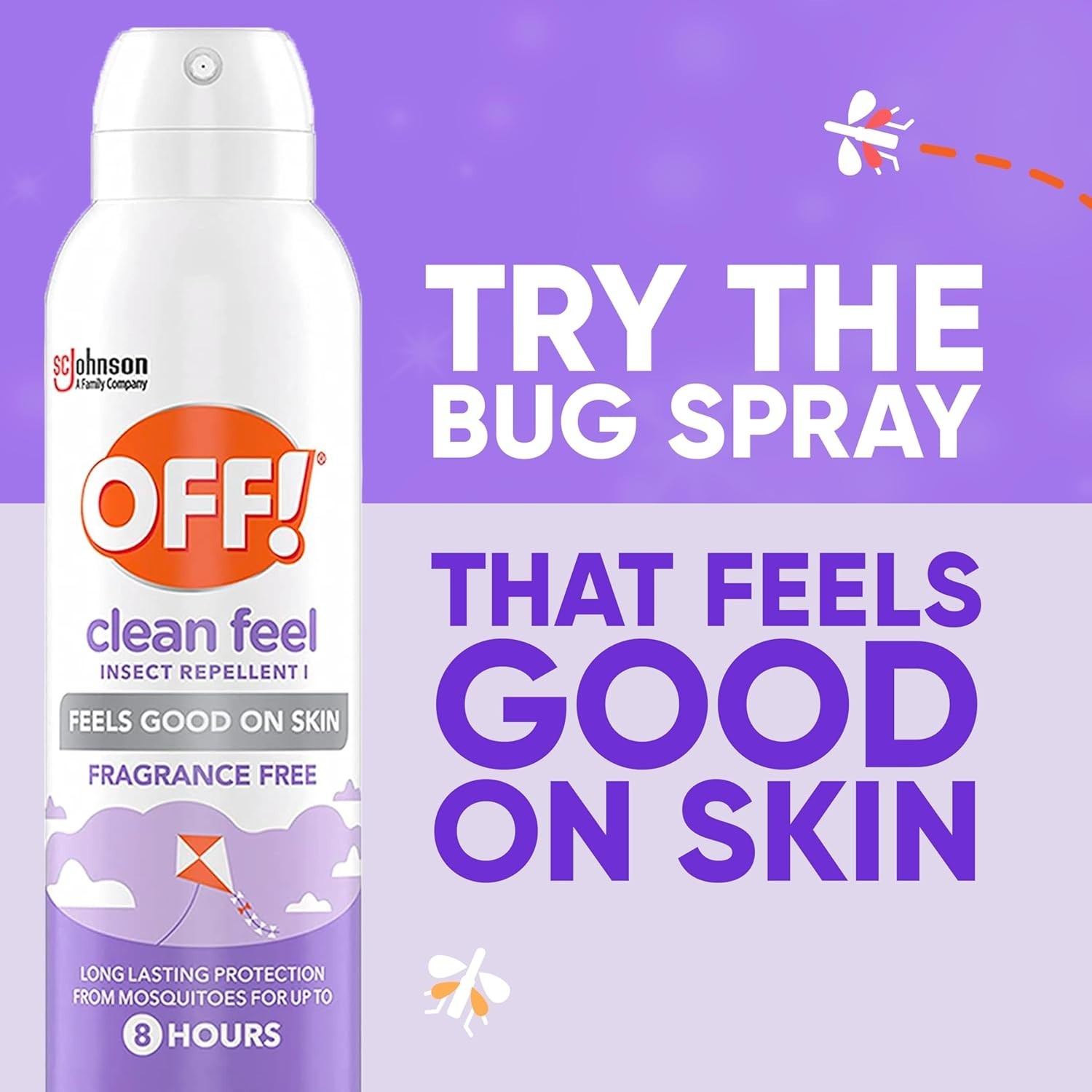 OFF! Clean Feel Insect Repellent Aerosol with 20% Picaridin, Bug Spray 5 oz
