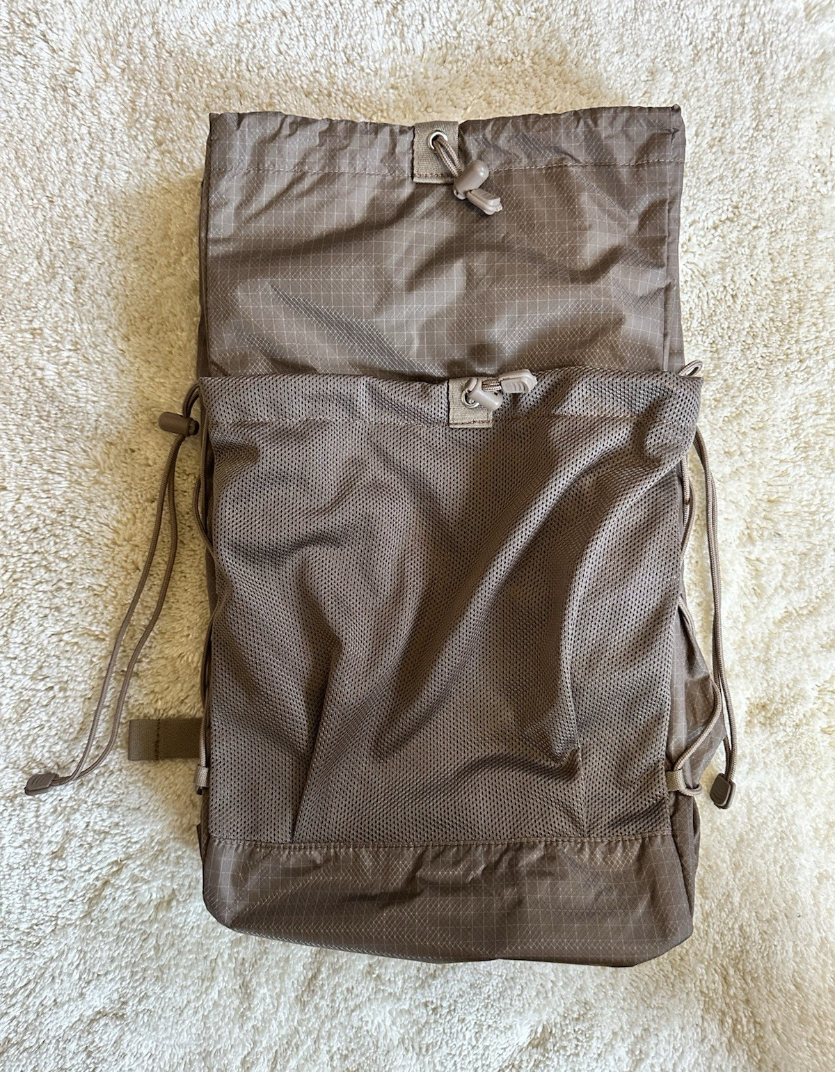 MUJI Water Resistant Ripstop Backpack Brown