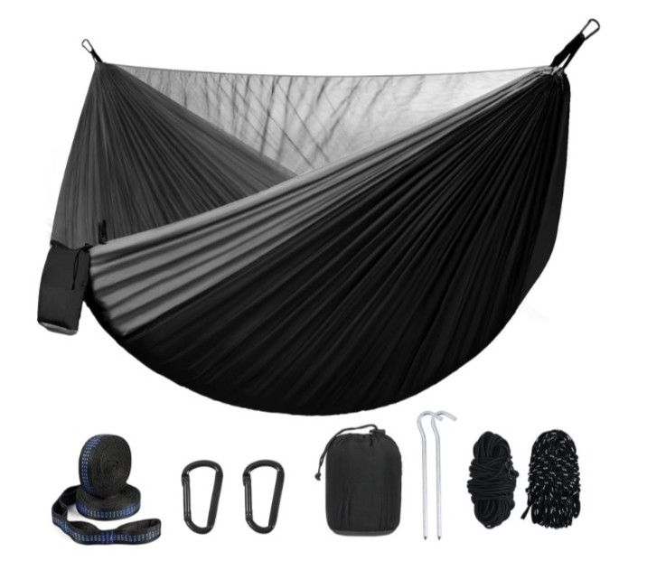Hamaca Camping con Mosquitera Nylon 210T Ligera Portátil para Viaje Senderismo