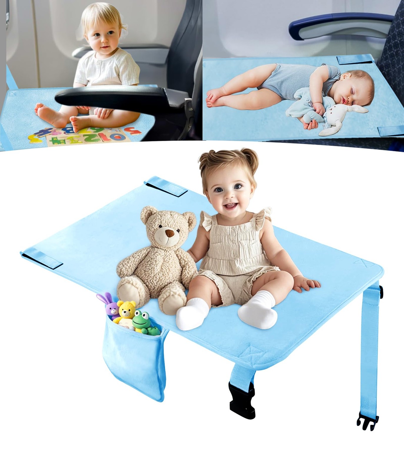 Toddler Airplane Bed, Toddler Travel Bed Airplane Seat Extender for Kids, Pla…