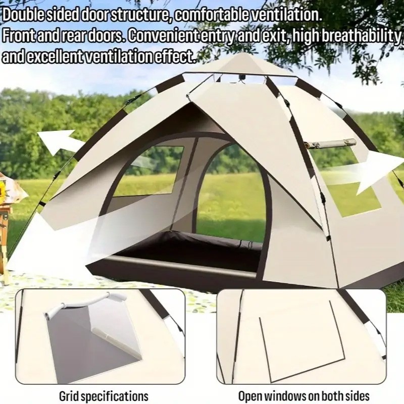 2-3 Person Pop Up Tents Waterproof Windproof Instant Tent for Camping Hiking NEW